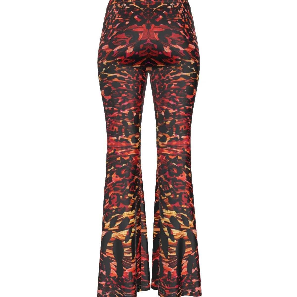 Red Animal Print Flares
