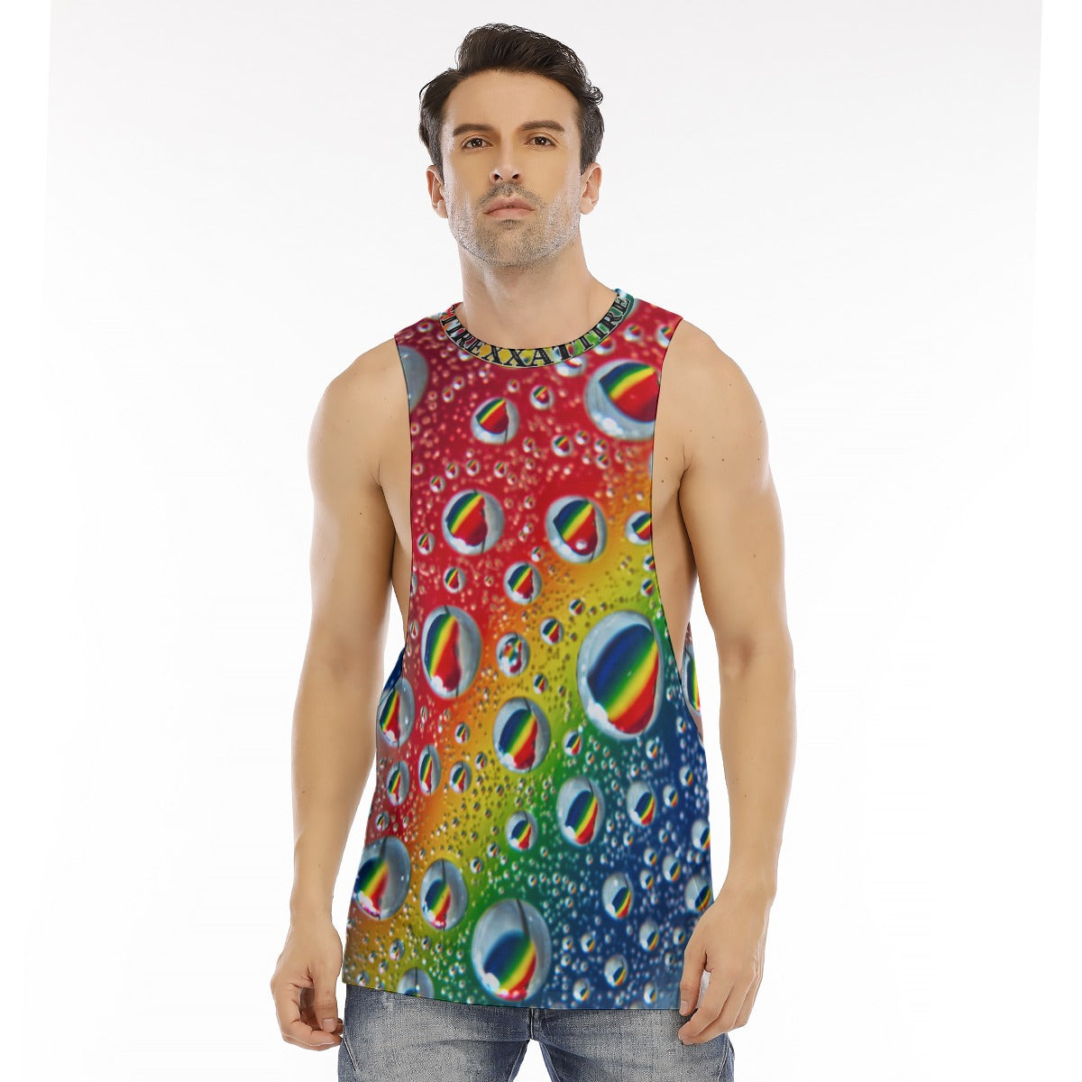 Multi Colour Print Long Tank Top