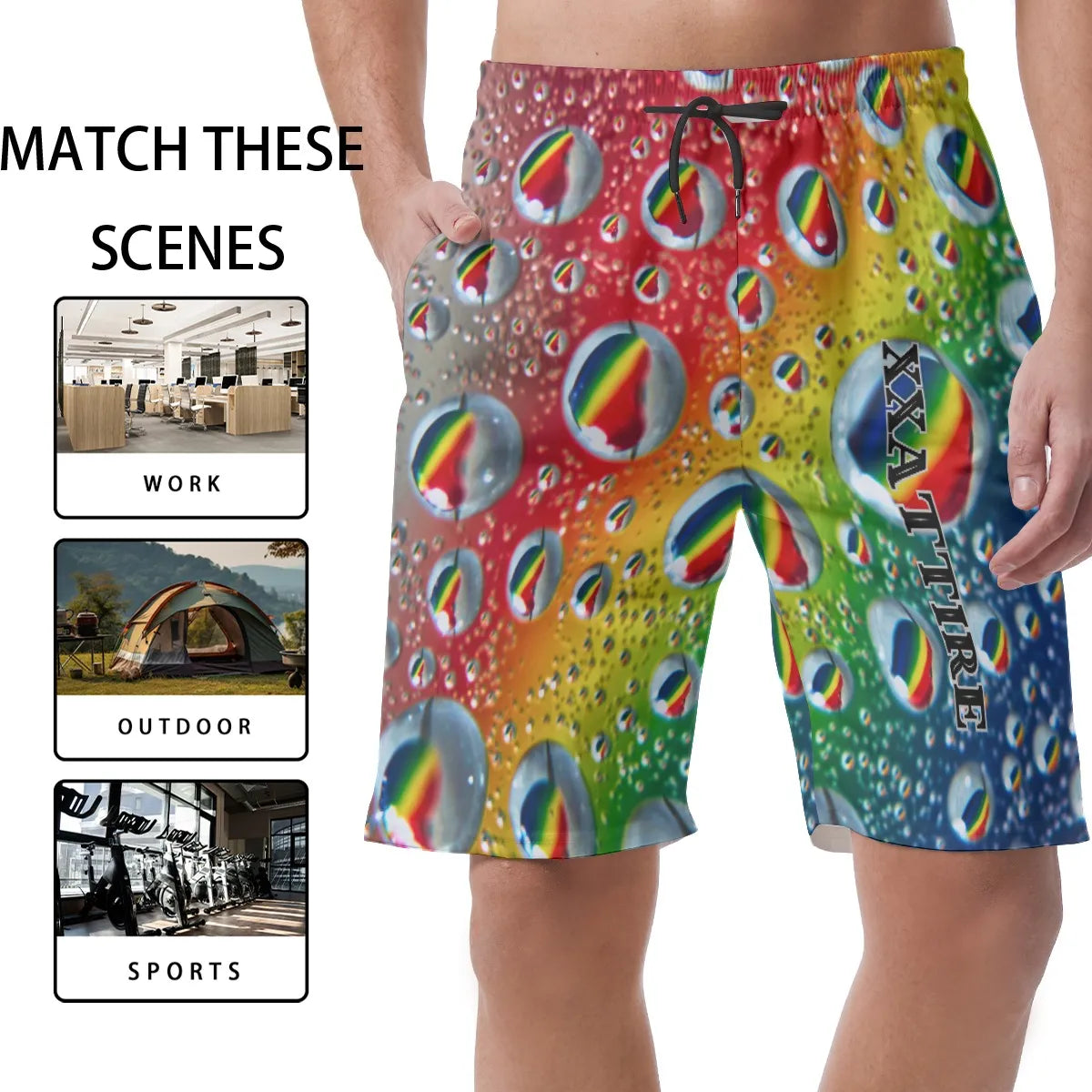 Multi Colour Print Shorts