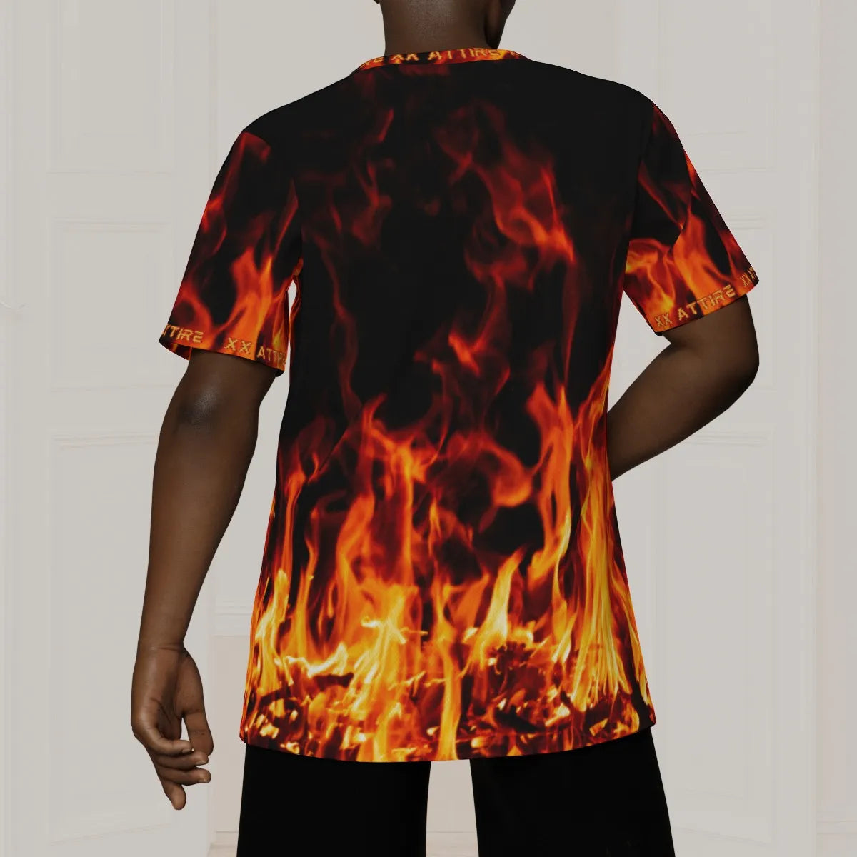 Flame Print Windbreaker T-Shirt