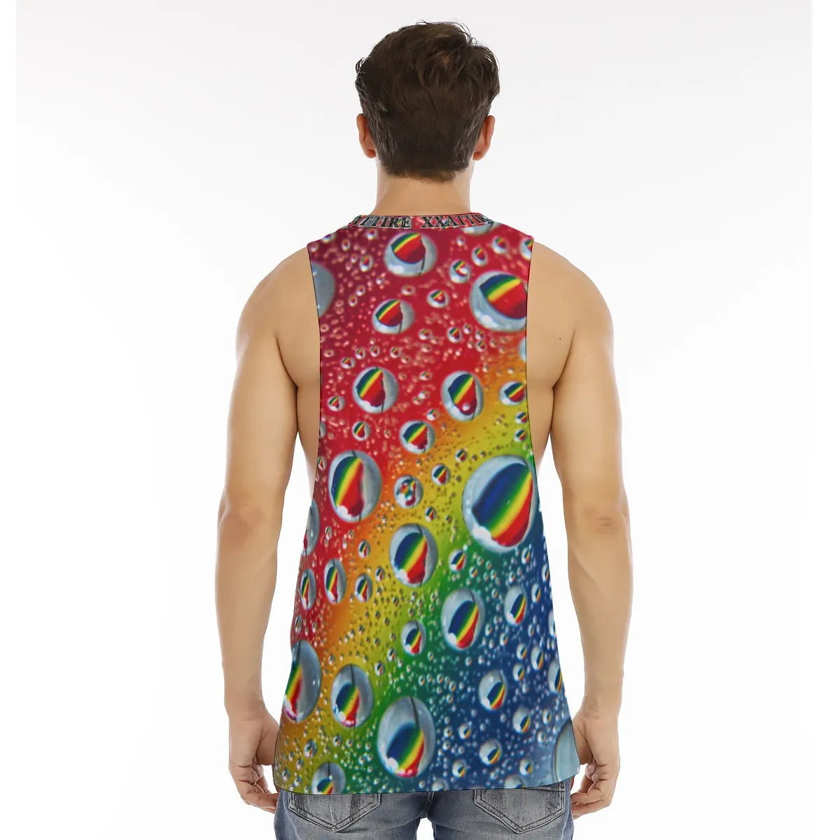 Multi Colour Print Long Tank Top