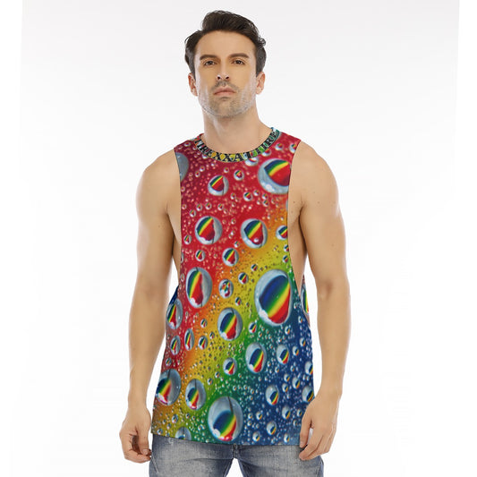 Multi Colour Print Long Tank Top