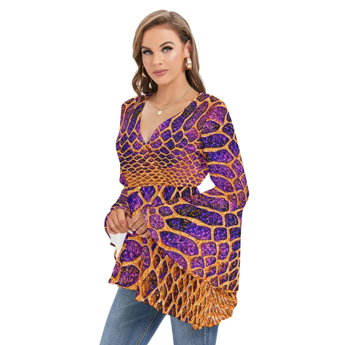 Snakeprint Blouse