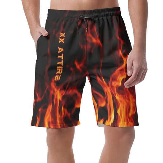Flame Print Shorts