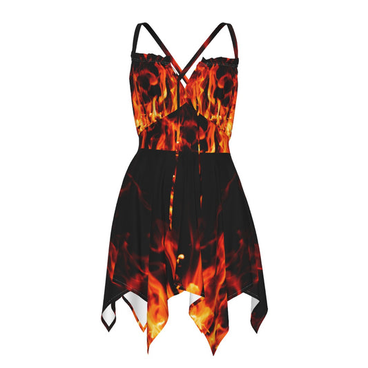Flame Print Witch Dress