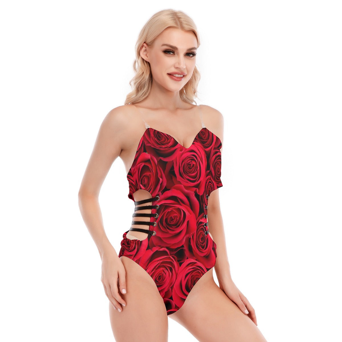 Side Lace Strapless Bodysuit