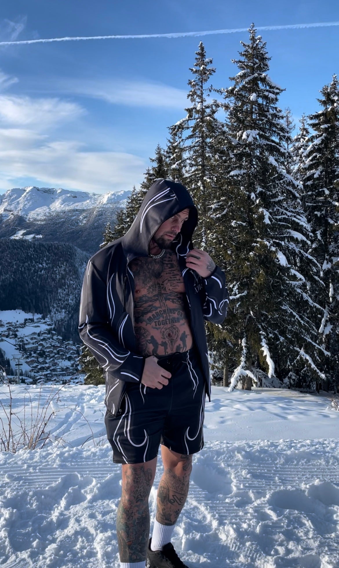 Zip Jacket with Hood & Thumb Sleeve